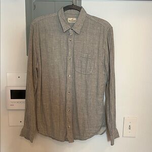 Marine Layer Casual Gray Button-Down Shirt
